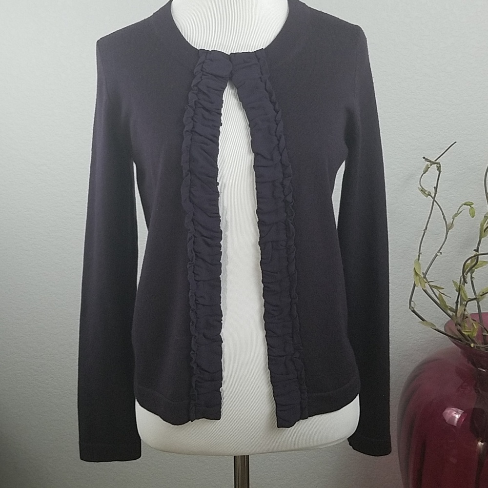 Banana Republic merino wool plum clasp cardigan